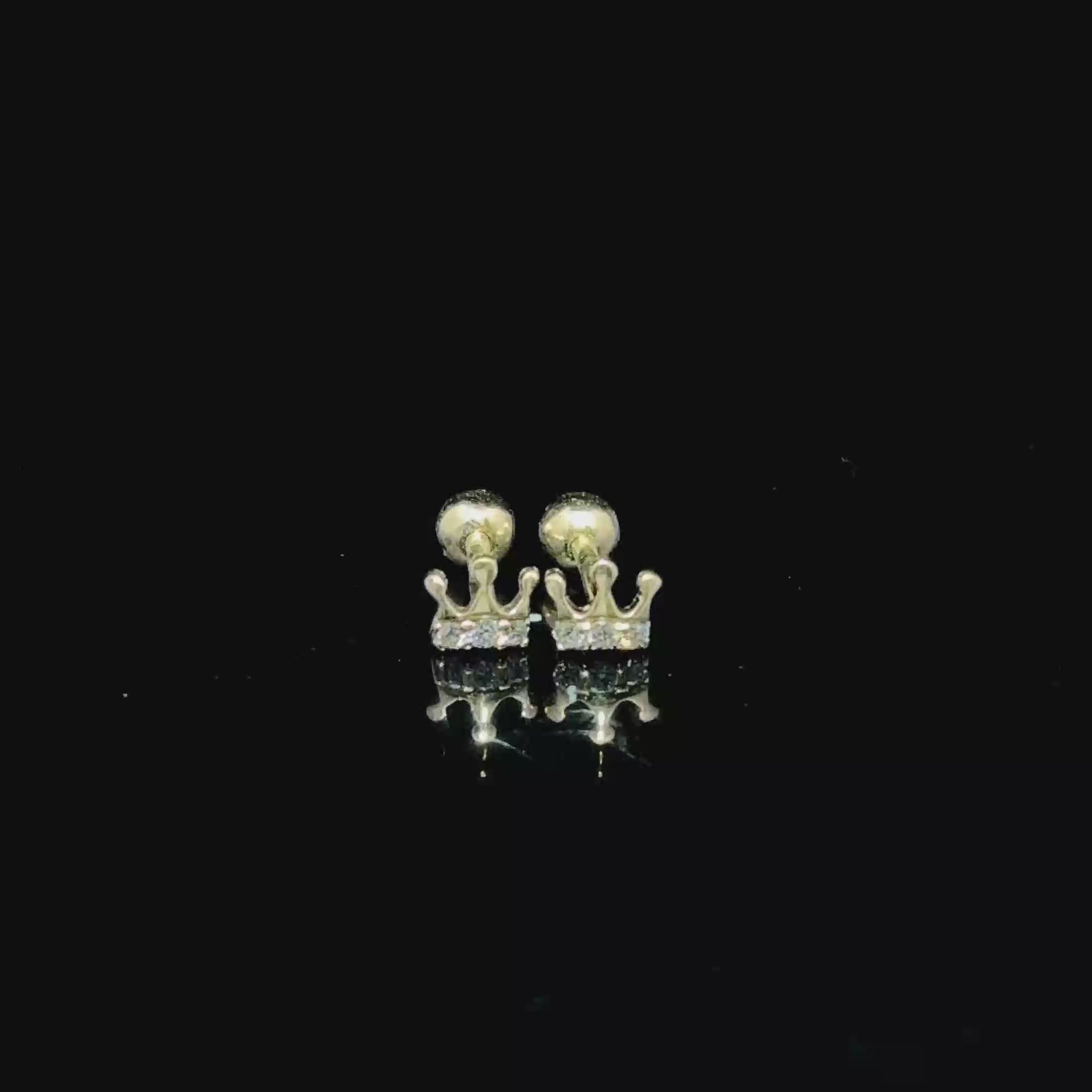 BROQUELES DE ORO CON DIAMANTE