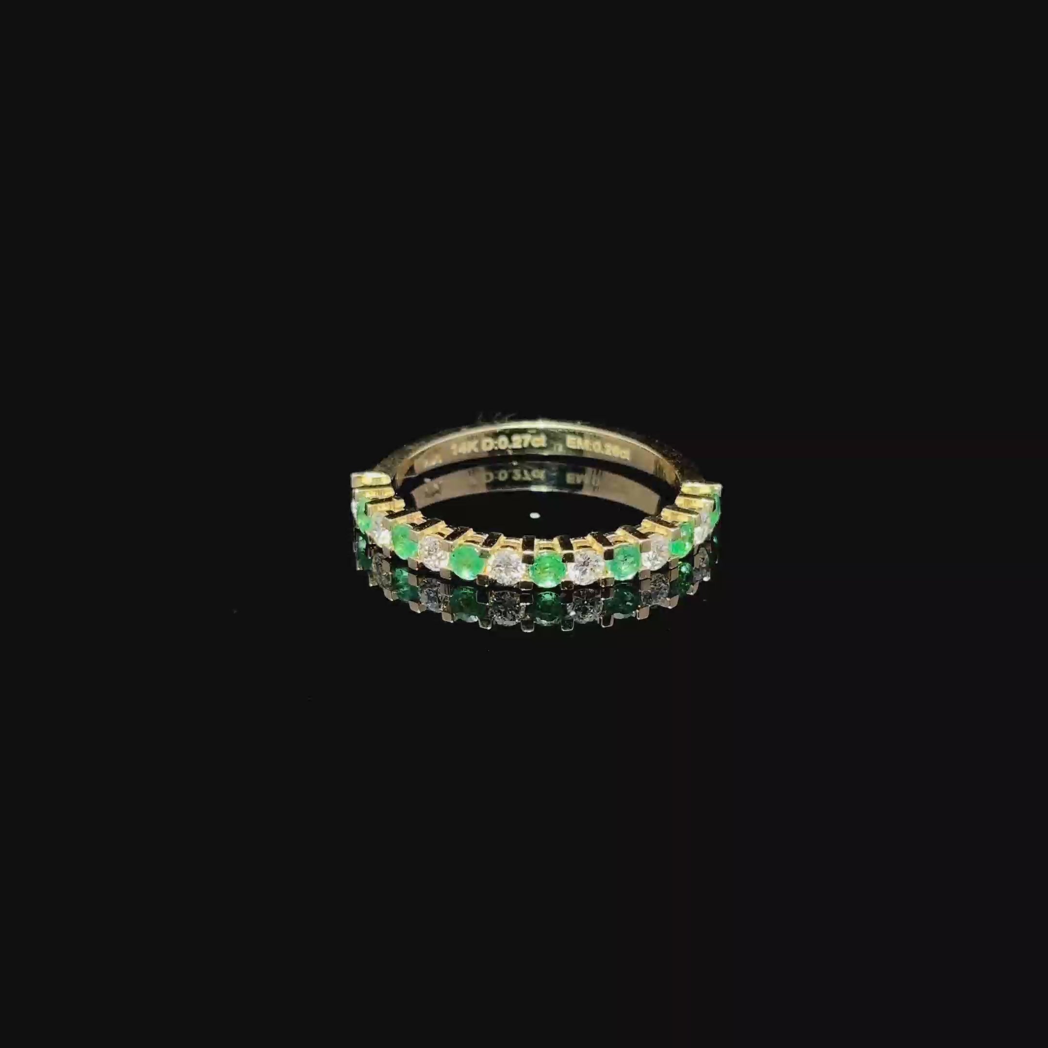 CHURUMBELA DE ORO CON DIAMANTES Y ESMERALDA