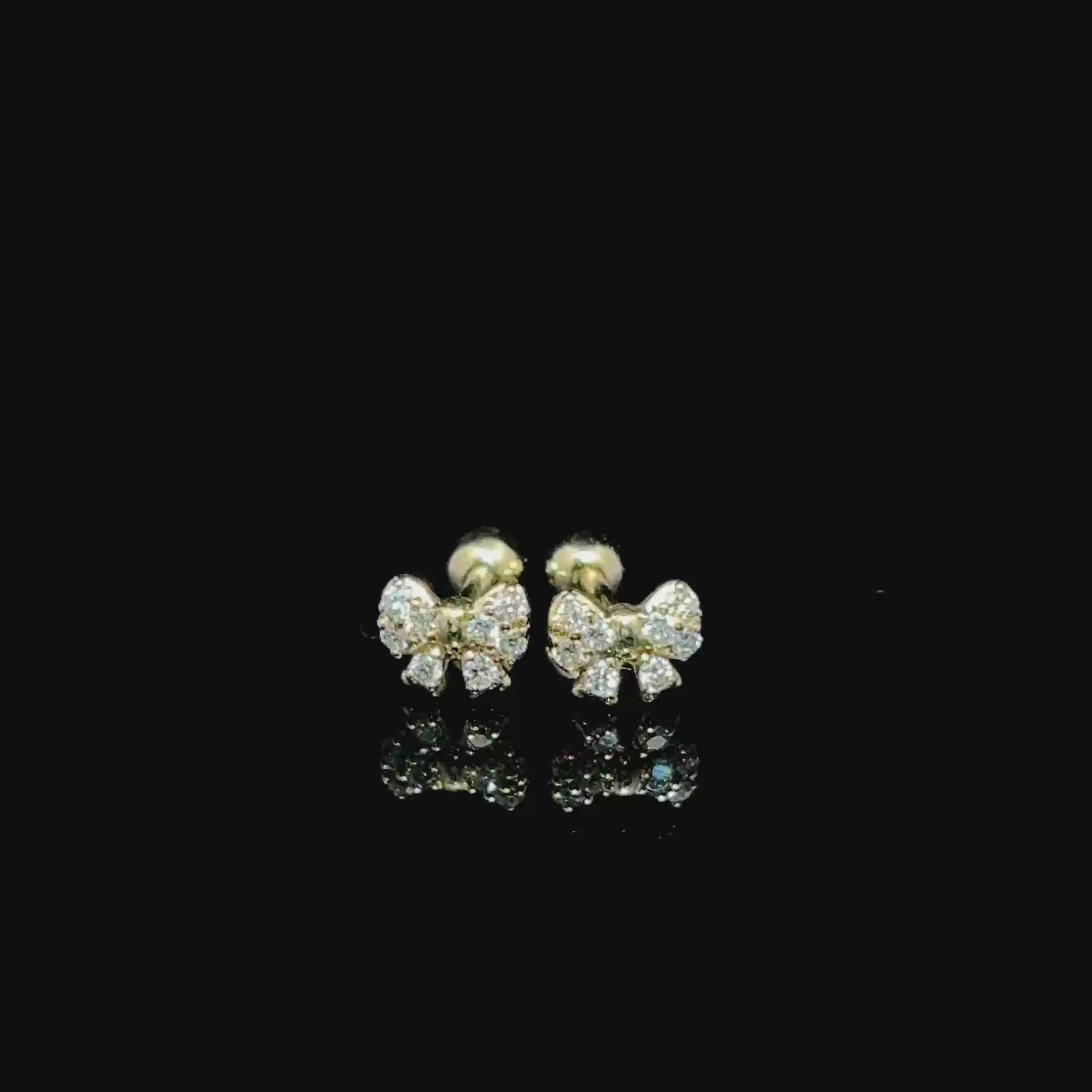 BROQUELES DE ORO CON DIAMANTE